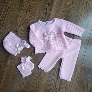 MABINI 5 Piece Baby Girl Knit Set NWT!